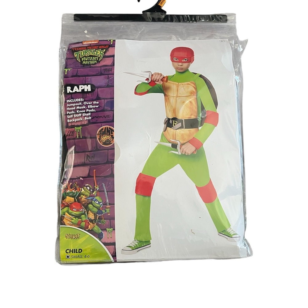 Raphael Kids Costume - Red and Green size 4-6
